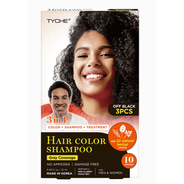 Tyche 3-in-1 Hair Color Shampoo – Off Black – HLSM02 - ANNS BEAUTY SUPPLY